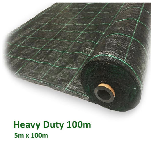 5M x 100M Heavy Duty Green Line Weed Mat